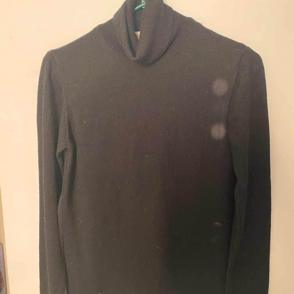 Chiara Marconi Black Turtleneck soft wool Sweater Medium